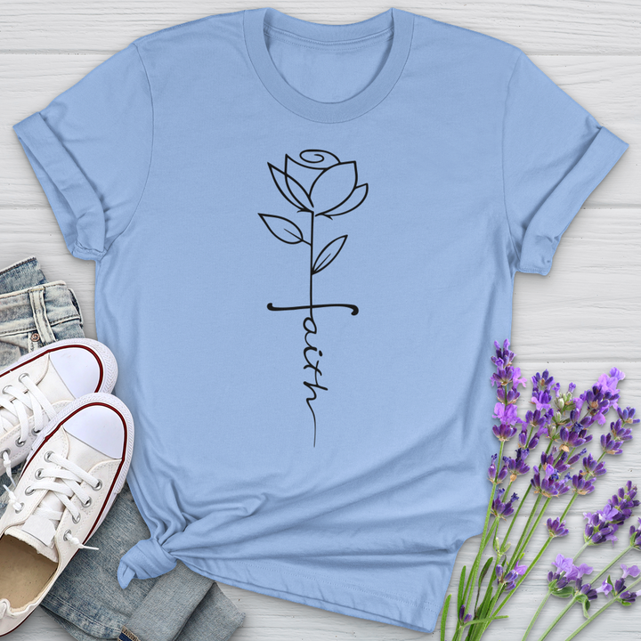 Faith Flower Stem Softstyle Tee