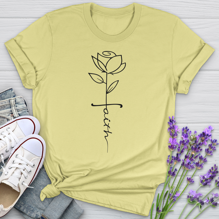 Faith Flower Stem Softstyle Tee