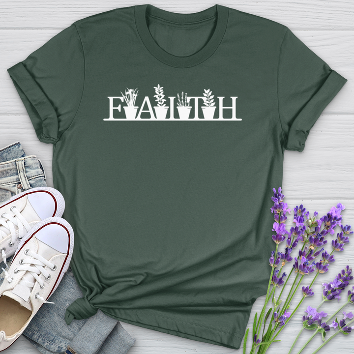 Faith Garden Letters Softstyle Tee