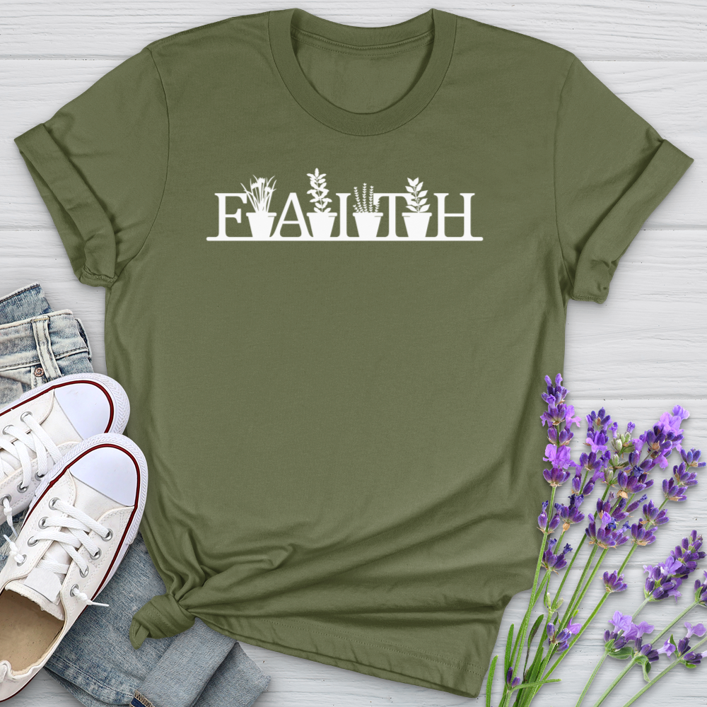 Faith Garden Letters Softstyle Tee