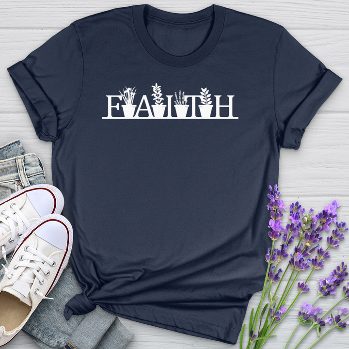 Faith Garden Letters Softstyle Tee