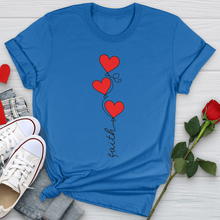 Faith Heart Balloons Softstyle Tee