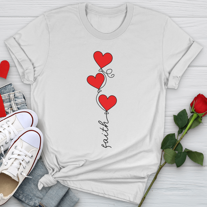 Faith Heart Balloons Softstyle Tee