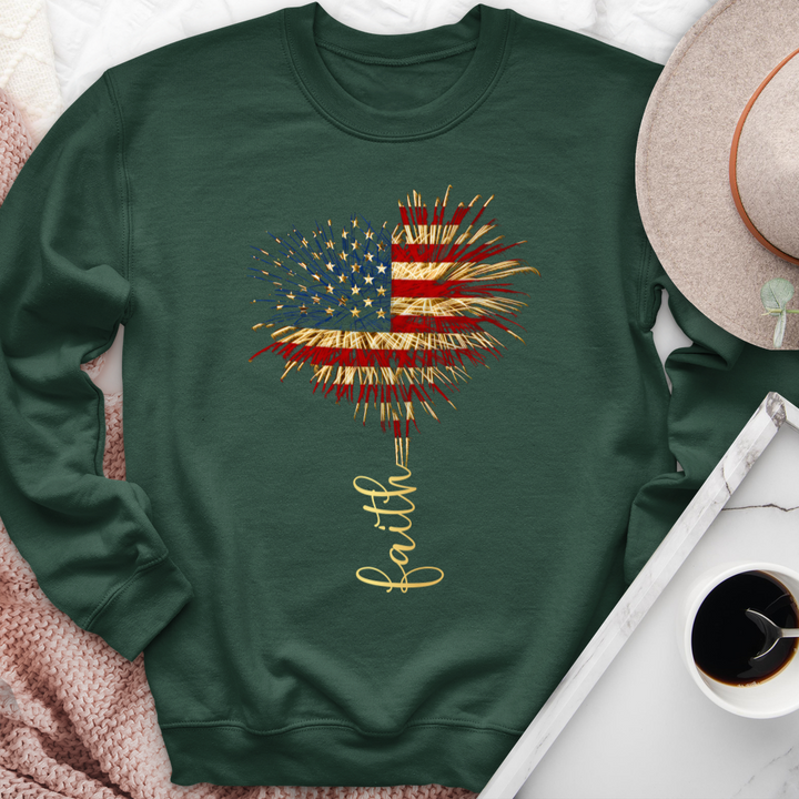 Faith Heart Firework Crewneck