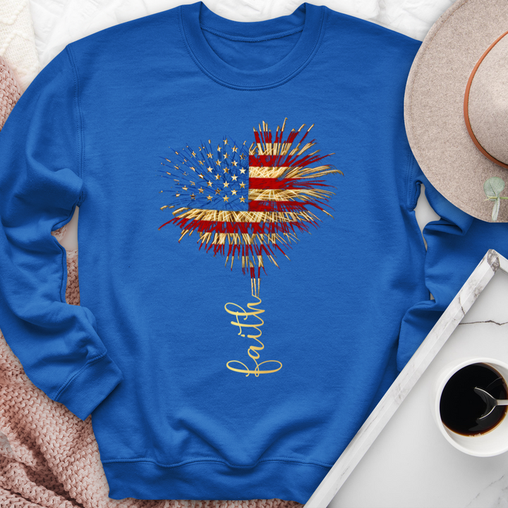 Faith Heart Firework Crewneck