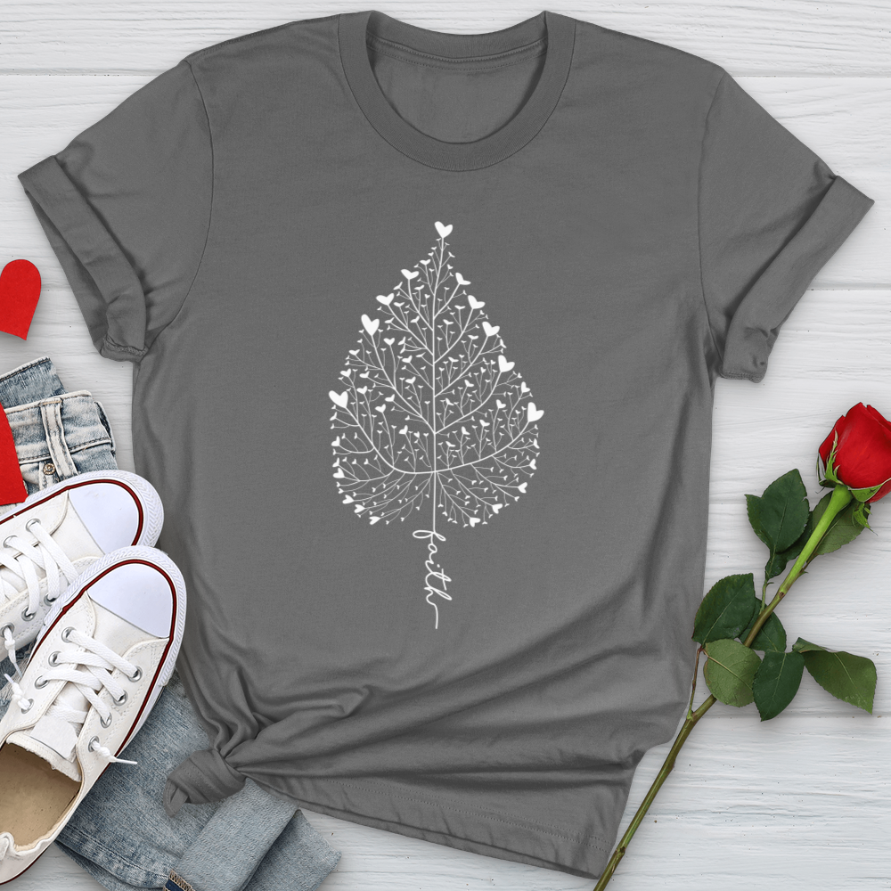 Faith Heart Leaf Softstyle Tee