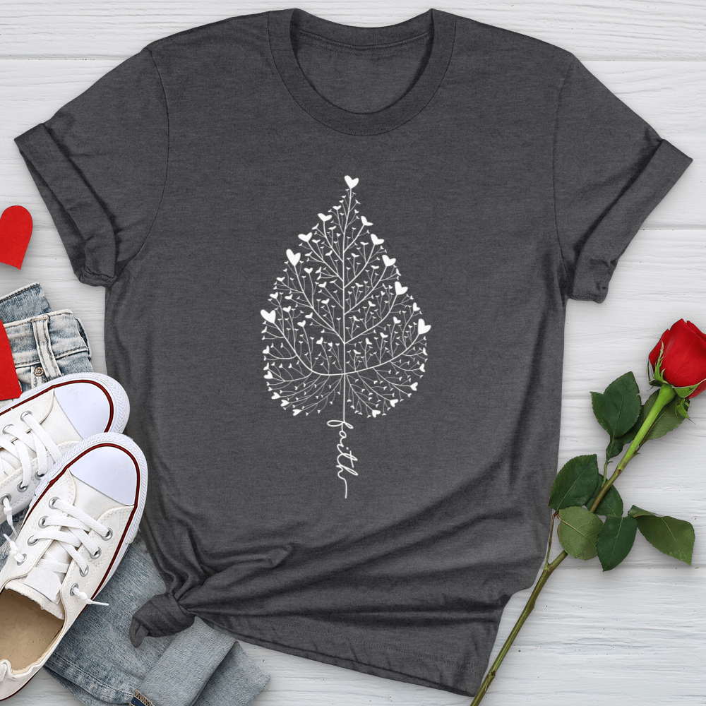 Faith Heart Leaf Softstyle Tee