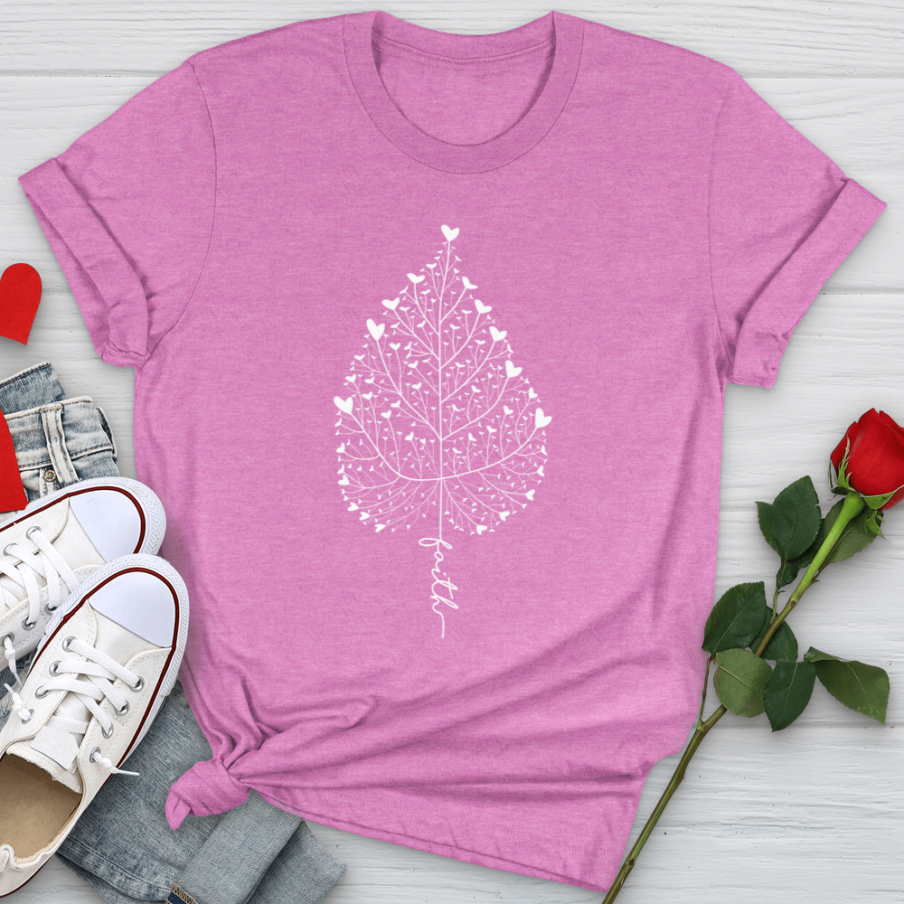 Faith Heart Leaf Softstyle Tee