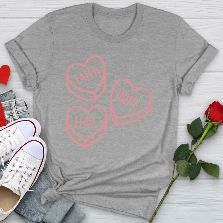 Faith Hope Love Candy Softstyle Tee