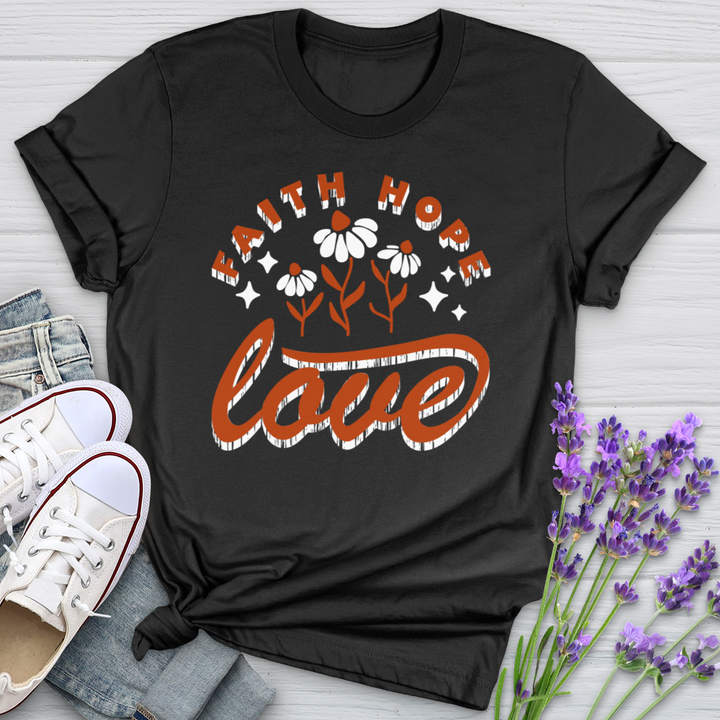 Faith Hope Love Groovy Softstyle Tee