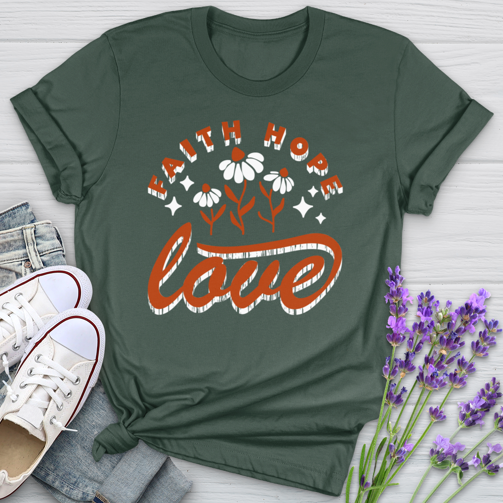 Faith Hope Love Groovy Softstyle Tee