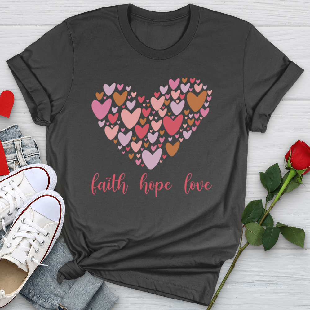 Faith Hope Love In Heart Softstyle Tee