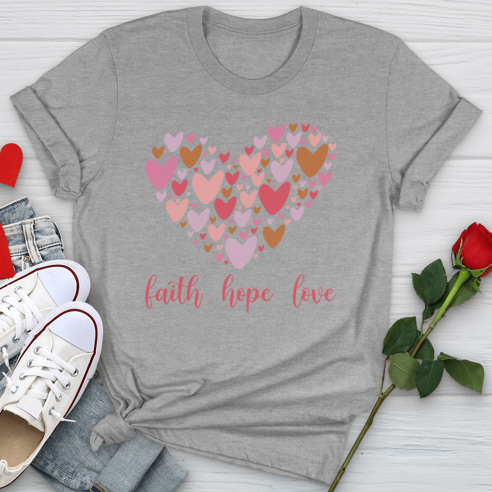 Faith Hope Love In Heart Softstyle Tee