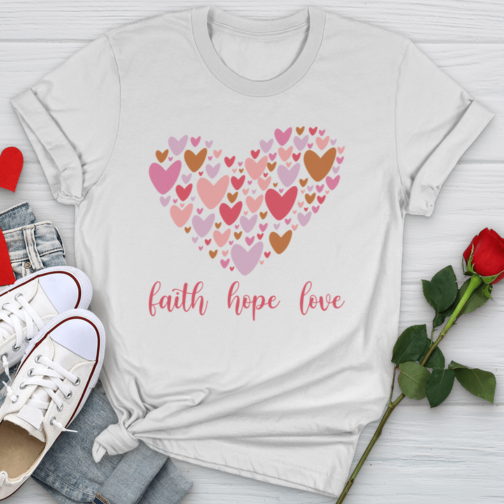 Faith Hope Love In Heart Softstyle Tee