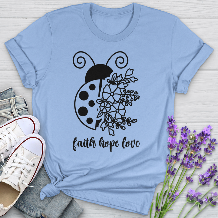 Faith Hope Love Ladybug Softstyle Tee