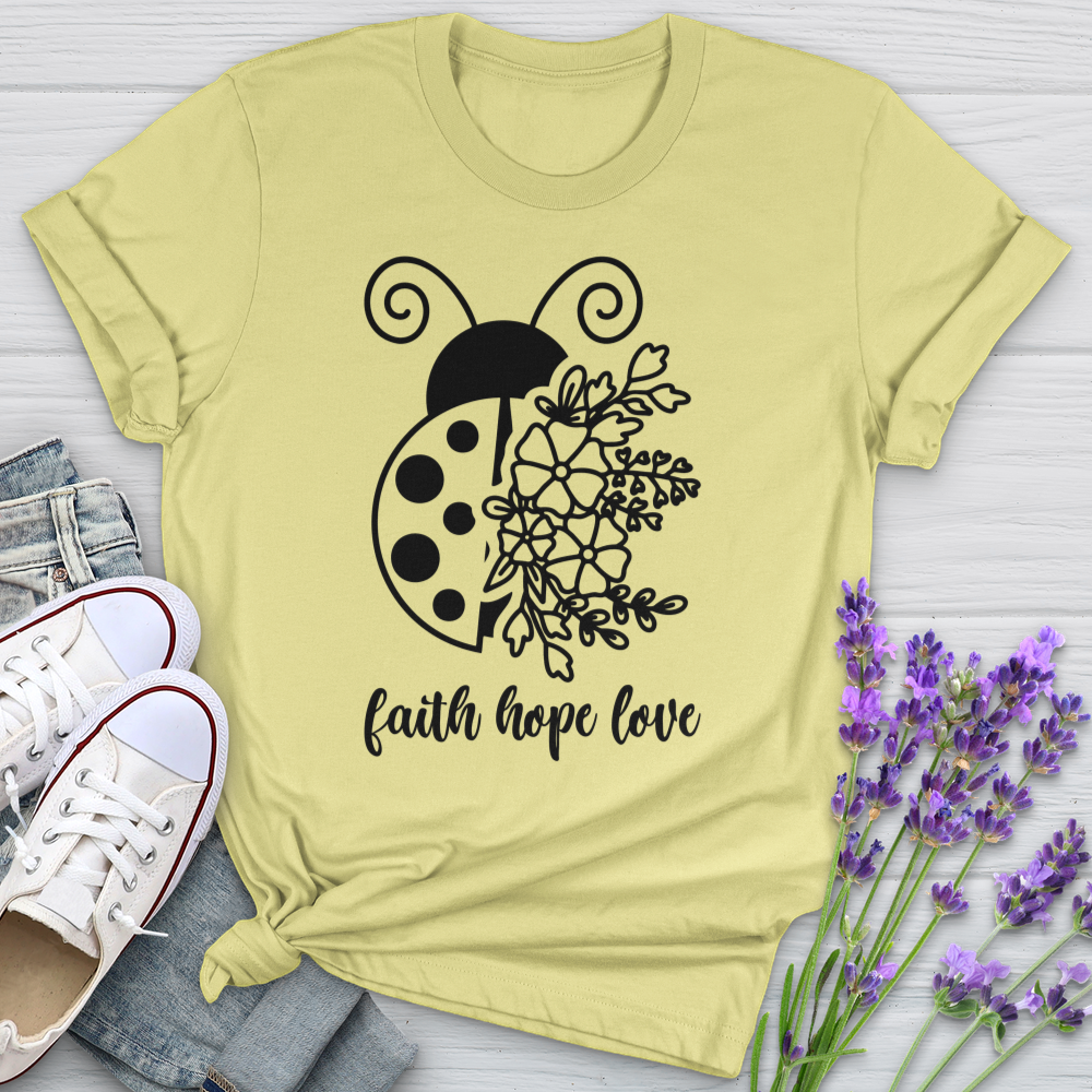 Faith Hope Love Ladybug Softstyle Tee