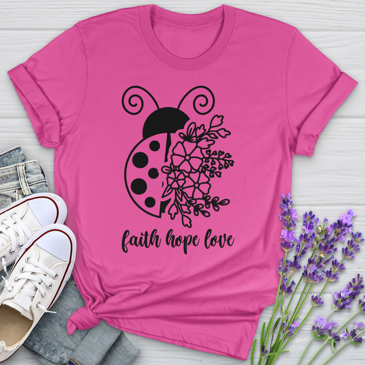 Faith Hope Love Ladybug Softstyle Tee