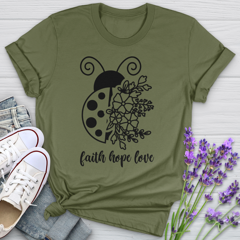 Faith Hope Love Ladybug Softstyle Tee