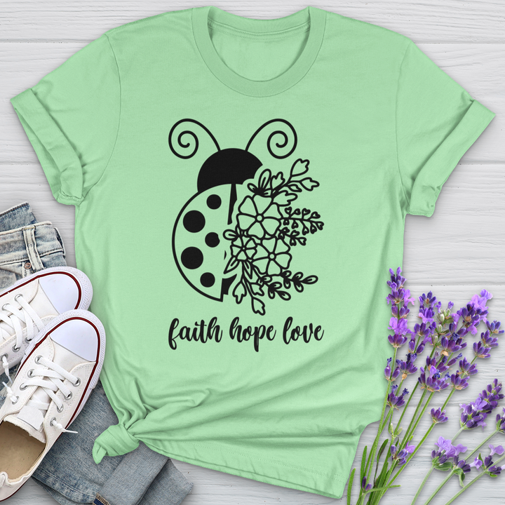 Faith Hope Love Ladybug Softstyle Tee