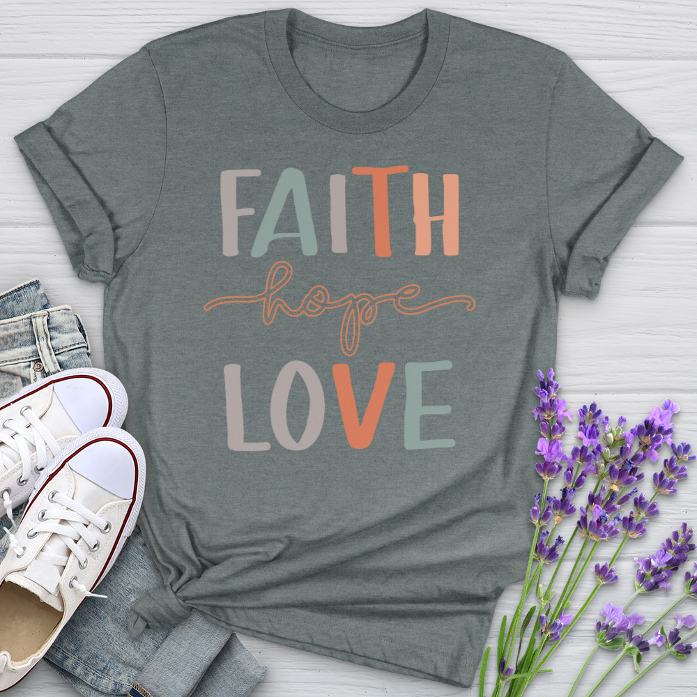 Faith Hope Love Spectrum Softstyle Tee