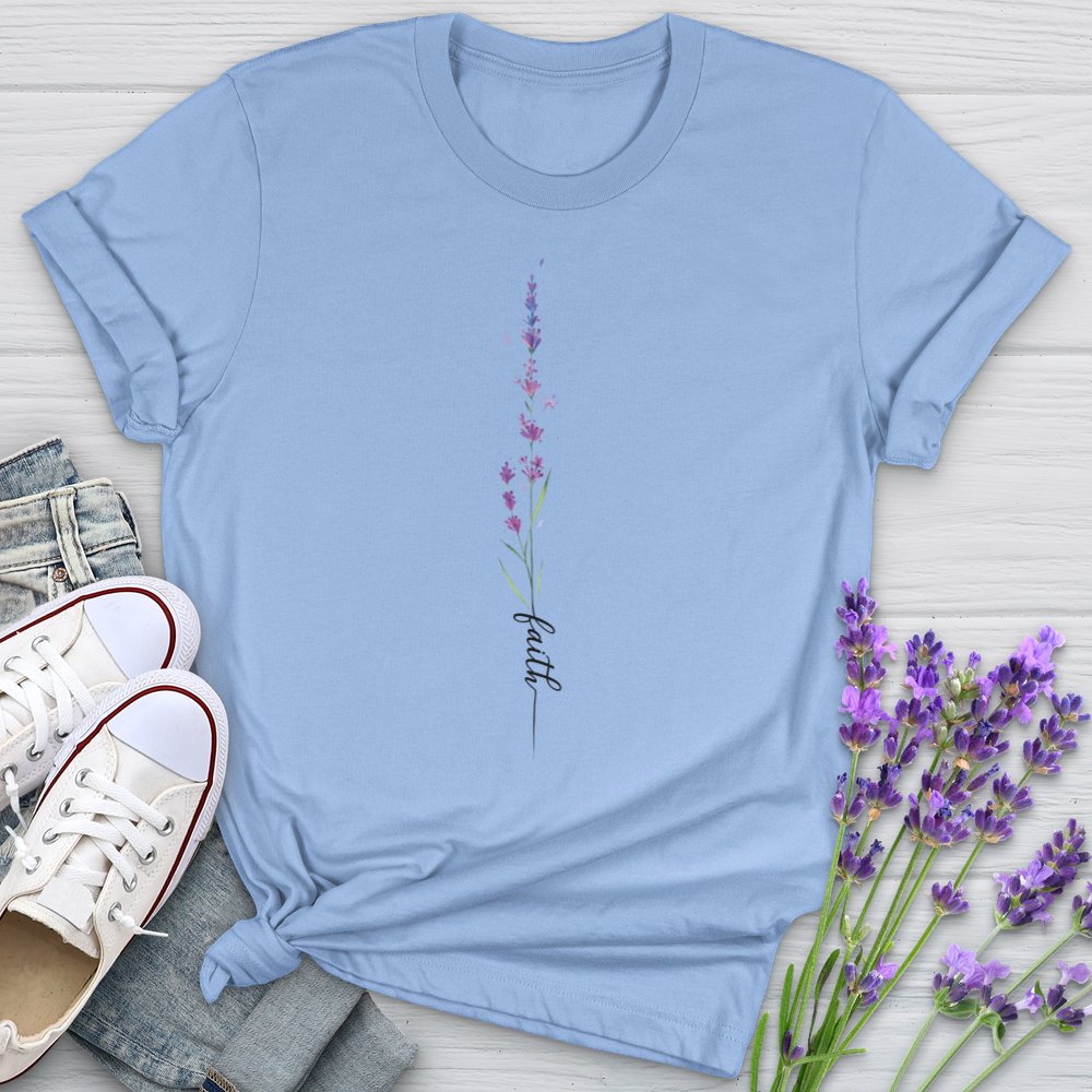 Faith Lavender Flower Softstyle Tee