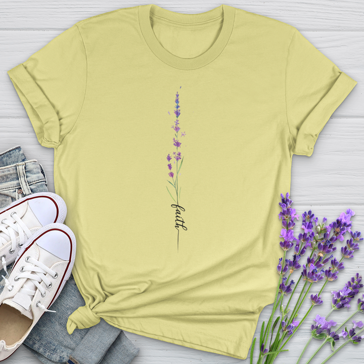 Faith Lavender Flower Softstyle Tee