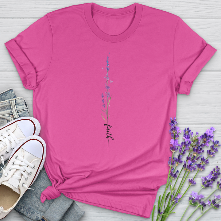 Faith Lavender Flower Softstyle Tee