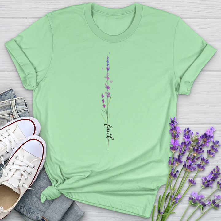 Faith Lavender Flower Softstyle Tee