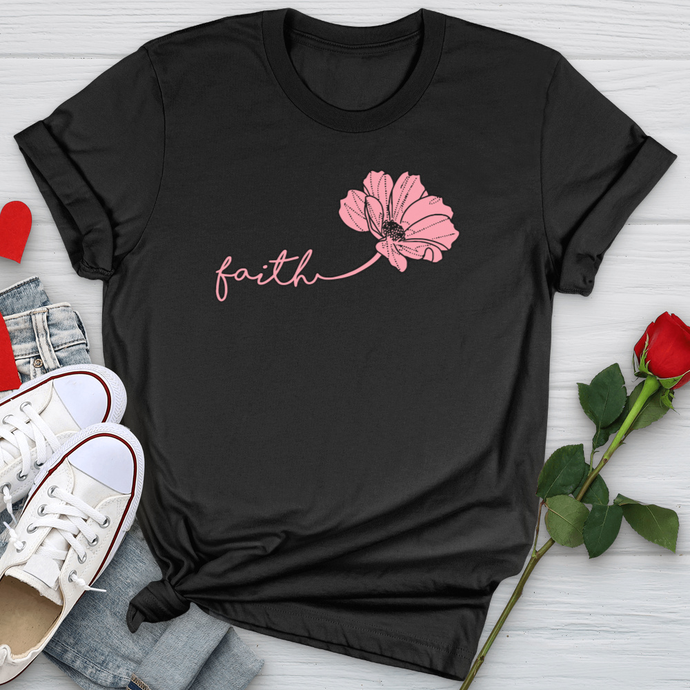 Faith Pink Rose Petal Softstyle Tee