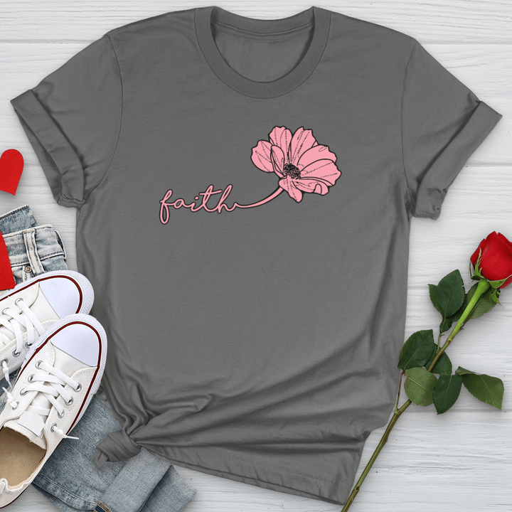 Faith Pink Rose Petal Softstyle Tee