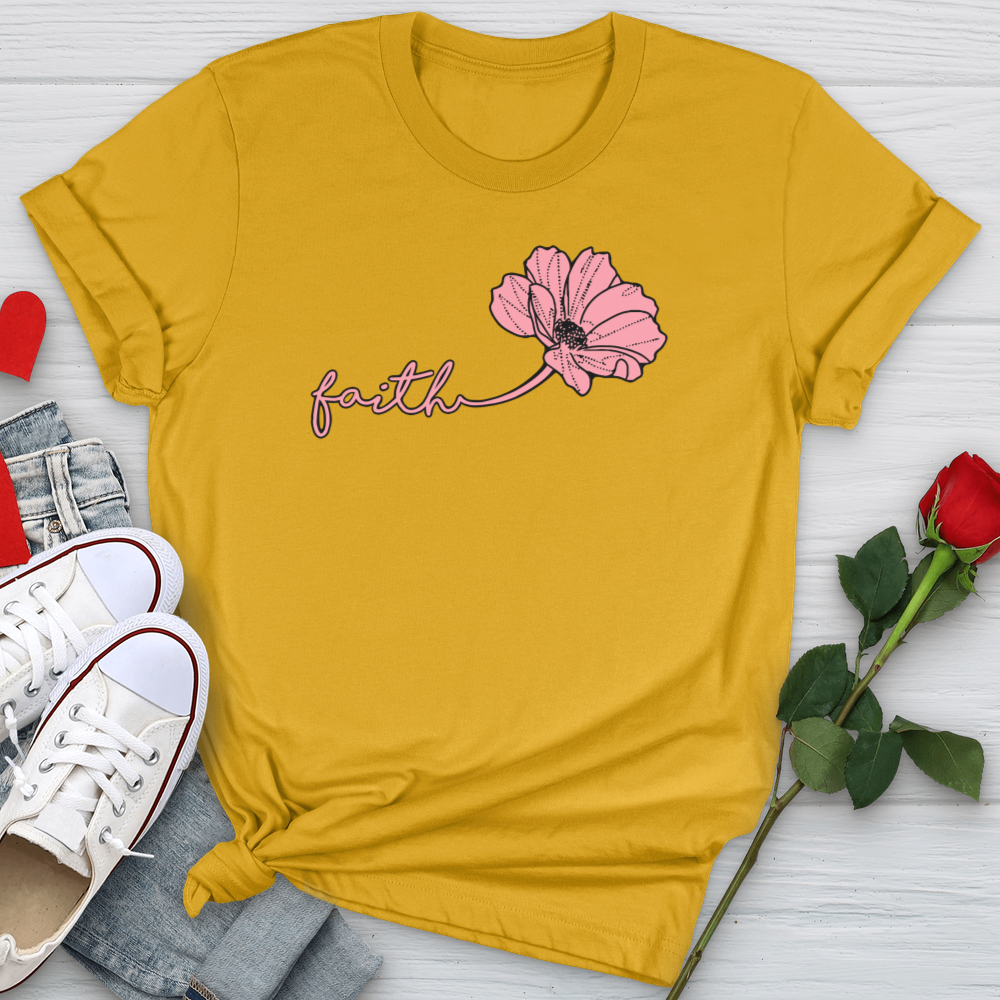 Faith Pink Rose Petal Softstyle Tee