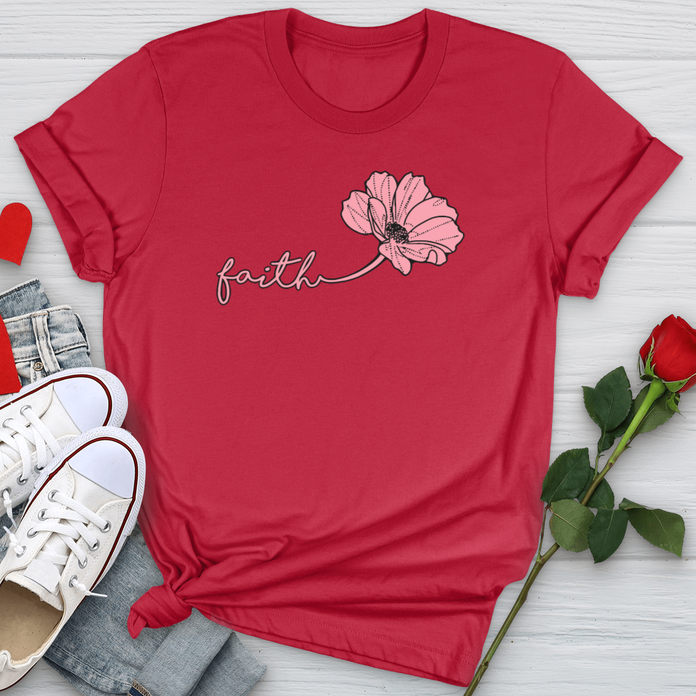 Faith Pink Rose Petal Softstyle Tee