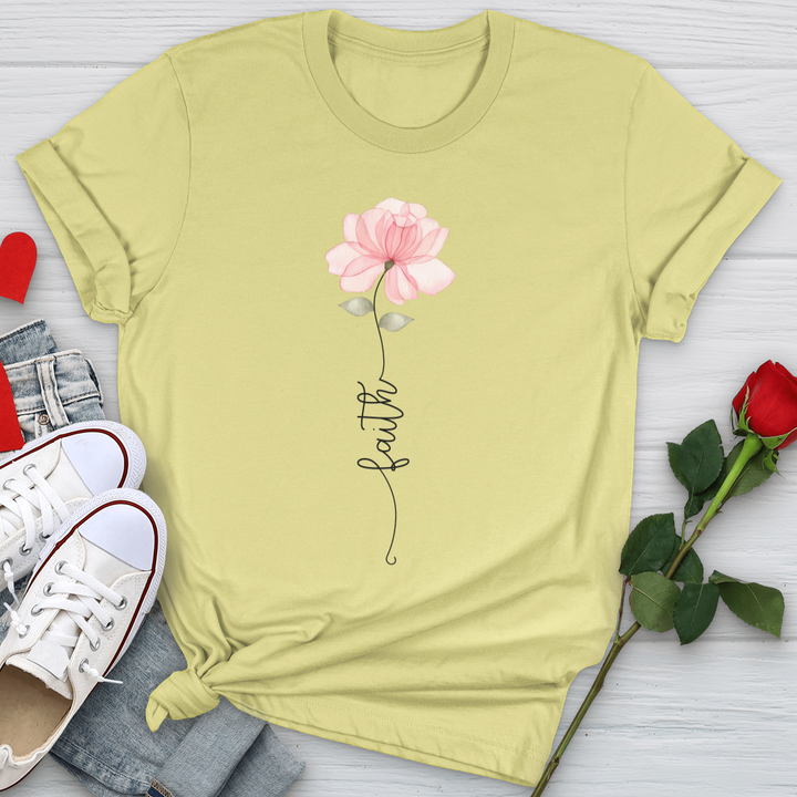 Faith Pink Rose Softstyle Tee