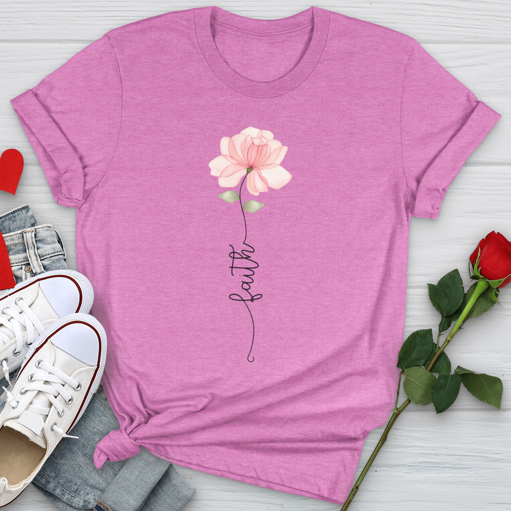 Faith Pink Rose Softstyle Tee