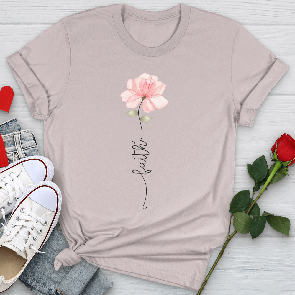 Faith Pink Rose Softstyle Tee