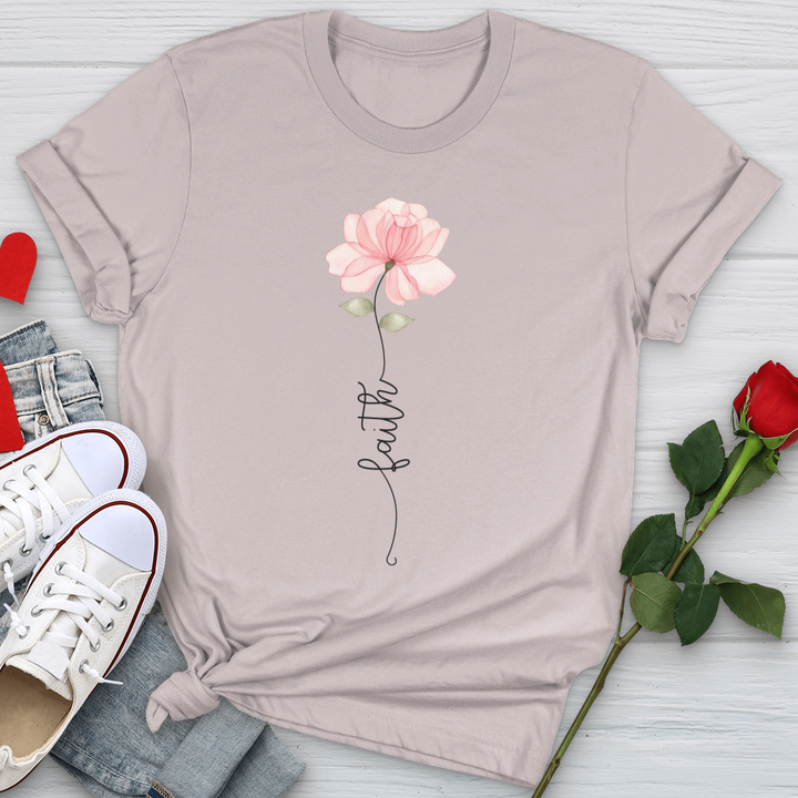 Faith Pink Rose Softstyle Tee