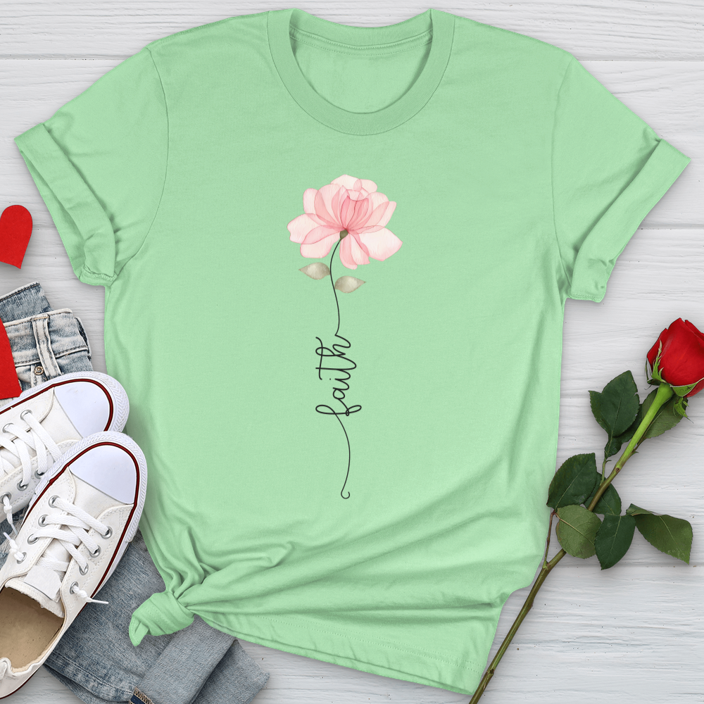 Faith Pink Rose Softstyle Tee