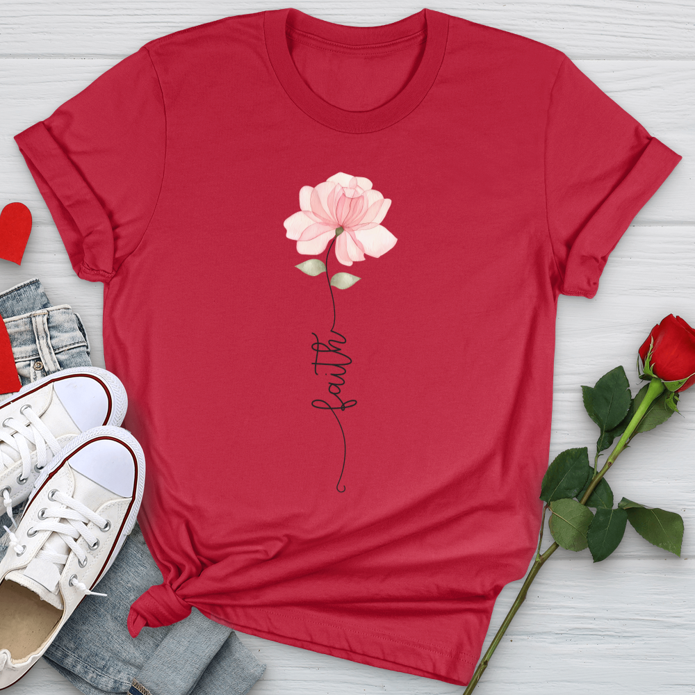 Faith Pink Rose Softstyle Tee