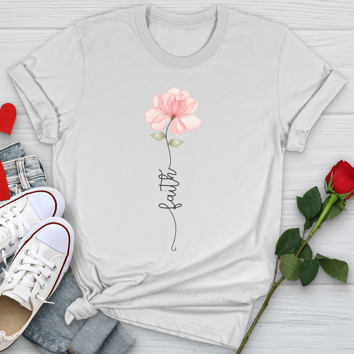 Faith Pink Rose Softstyle Tee