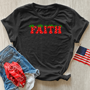 Faith Strawberries Heathered Tee