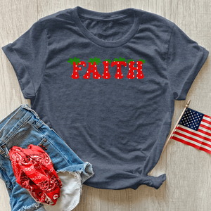 Faith Strawberries Heathered Tee