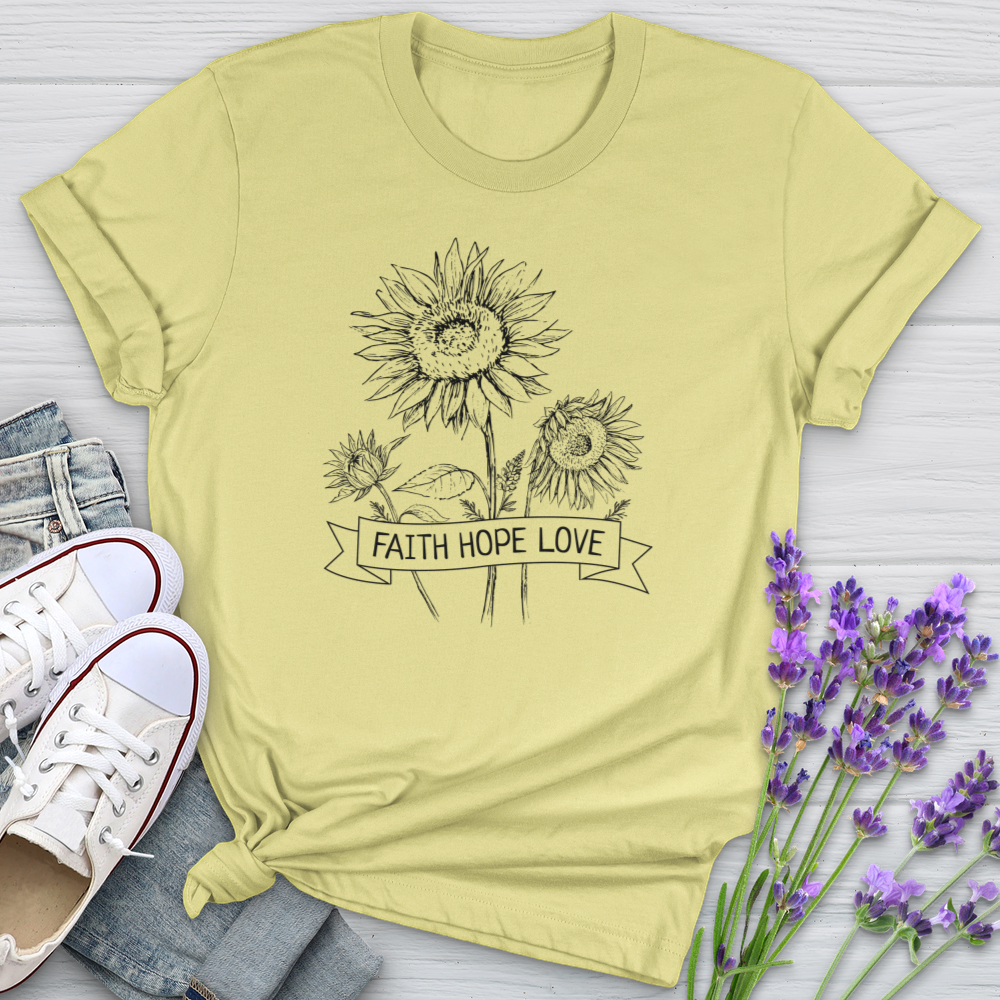 Faith Sunflower Garden Softstyle Tee