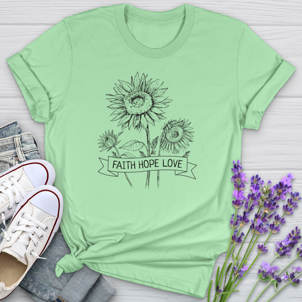 Faith Sunflower Garden Softstyle Tee