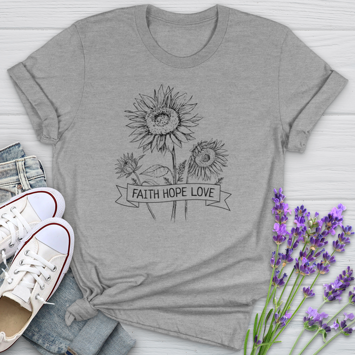 Faith Sunflower Garden Softstyle Tee