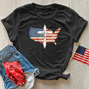 Faith USA Cross Heathered Tee