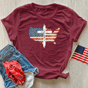 Faith USA Cross Heathered Tee