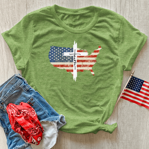 Faith USA Cross Heathered Tee