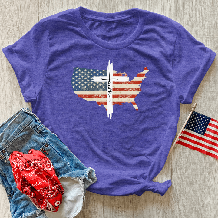 Faith USA Cross Heathered Tee