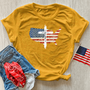 Faith USA Cross Heathered Tee