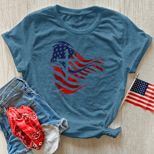 Faithful Freedom Flag Heathered Tee